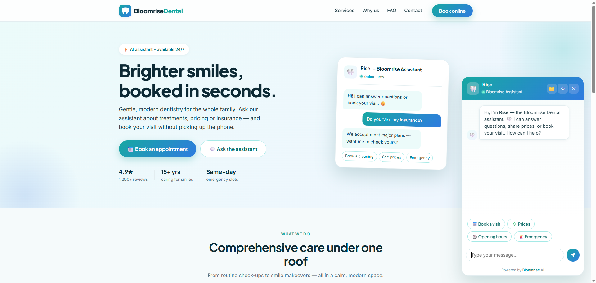 BloomRise Dental AI Assistant