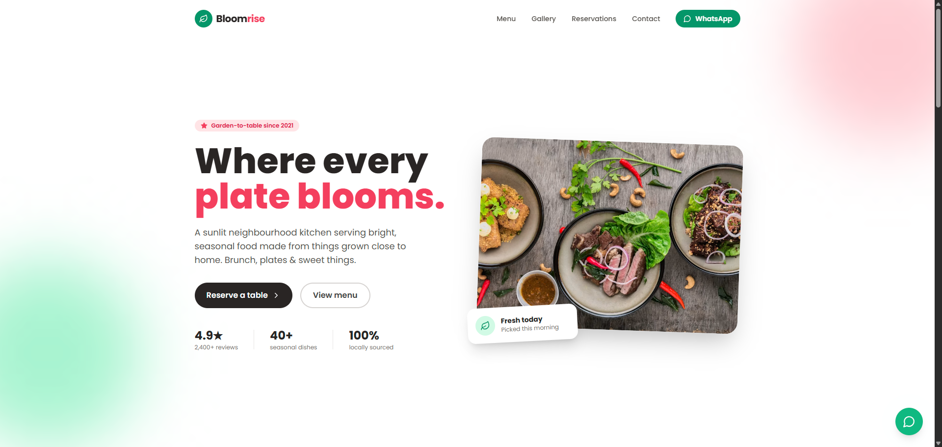 BloomRise Restaurant